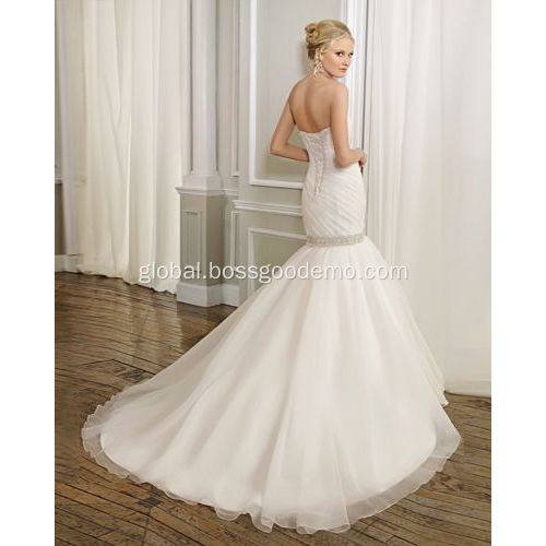 Beading Ruffled Wedding Dress Ball  Gown   Floor-length Beading Ruffled Wedding Dress Manufactory